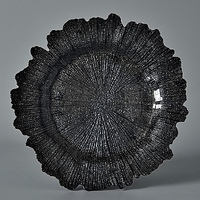 Подстановочная тарелка «coral black»