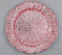 Подстановочная тарелка  «coral pink gold»